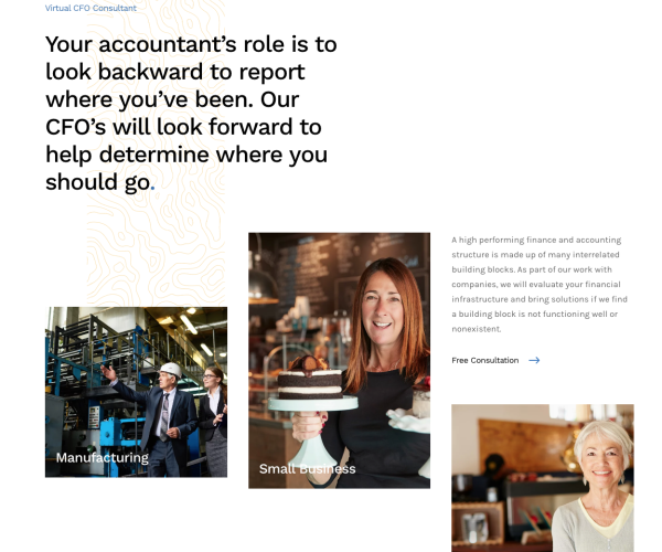 Virtual CFO Website Design Firm