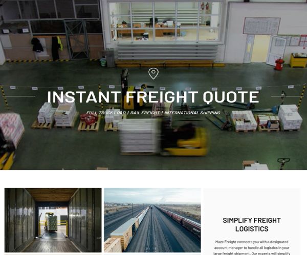 Freight Shipping Website Design Firm